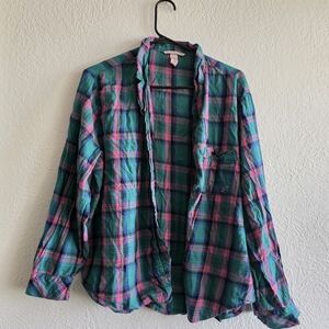 Victoria's Secret Multicolor Plaid Shirt